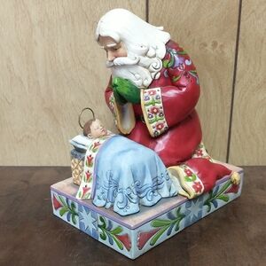 Jim Shore - Festive Santa and Baby Jesus Figurine